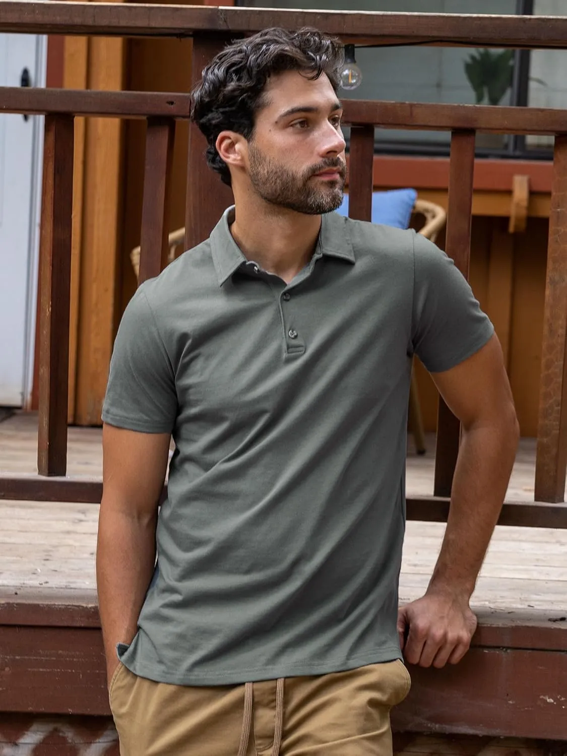Fresh Clean Threads Mens Polo Shirts - Pre Shrunk Soft Fitted Premium Classic Shirt - Men's Polos Cotton Poly T-Shirt Blend