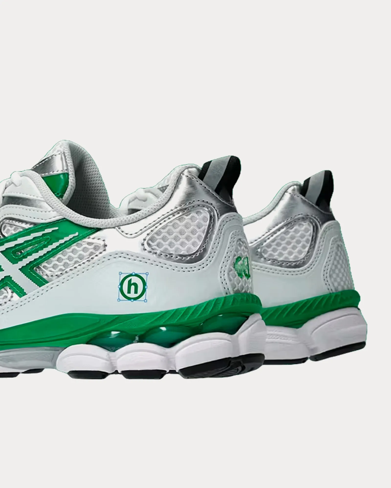 Gel-NYC White / Silver / Green Low Top Sneakers