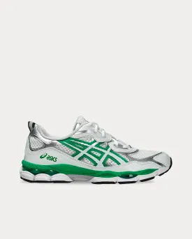 Gel-NYC White / Silver / Green Low Top Sneakers