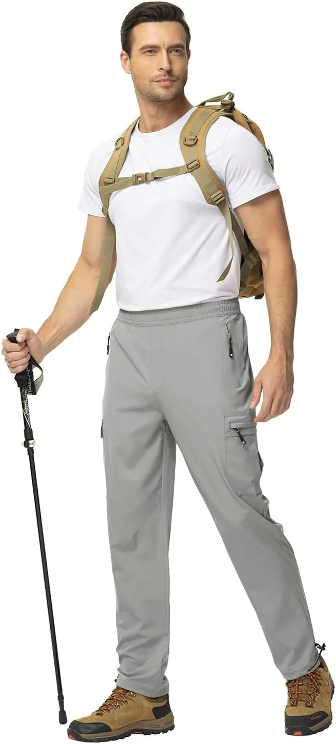 Gopune Men's Lightweight Joggers Quick Dry Hiking Athletic Pants Outdoor Running Casual Track Pants