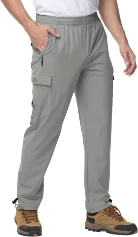 Gopune Men's Lightweight Joggers Quick Dry Hiking Athletic Pants Outdoor Running Casual Track Pants