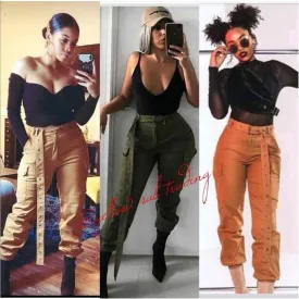 High Waisted Cargo Pants