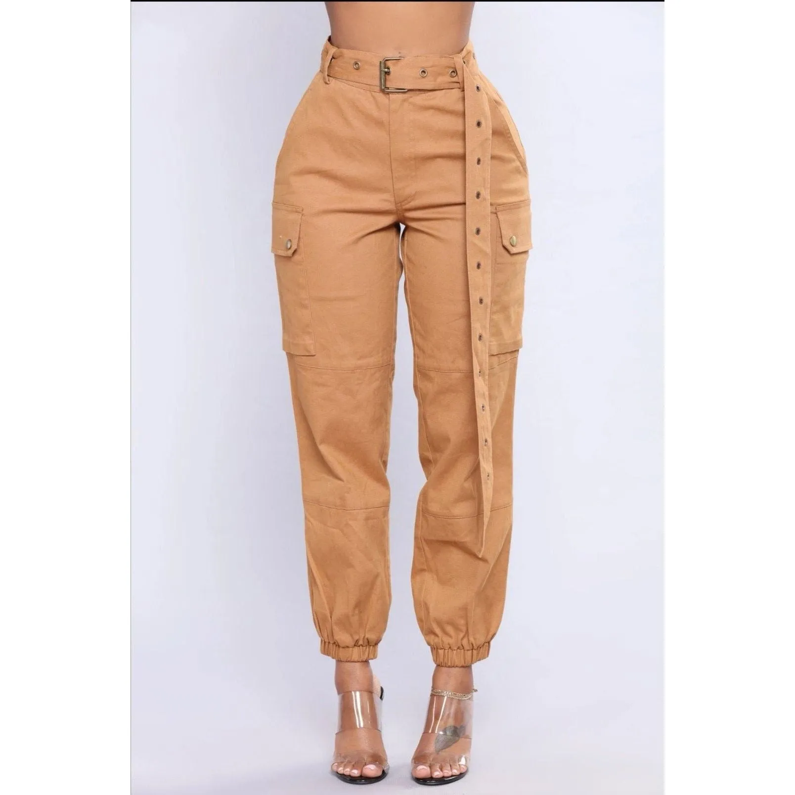 High Waisted Cargo Pants
