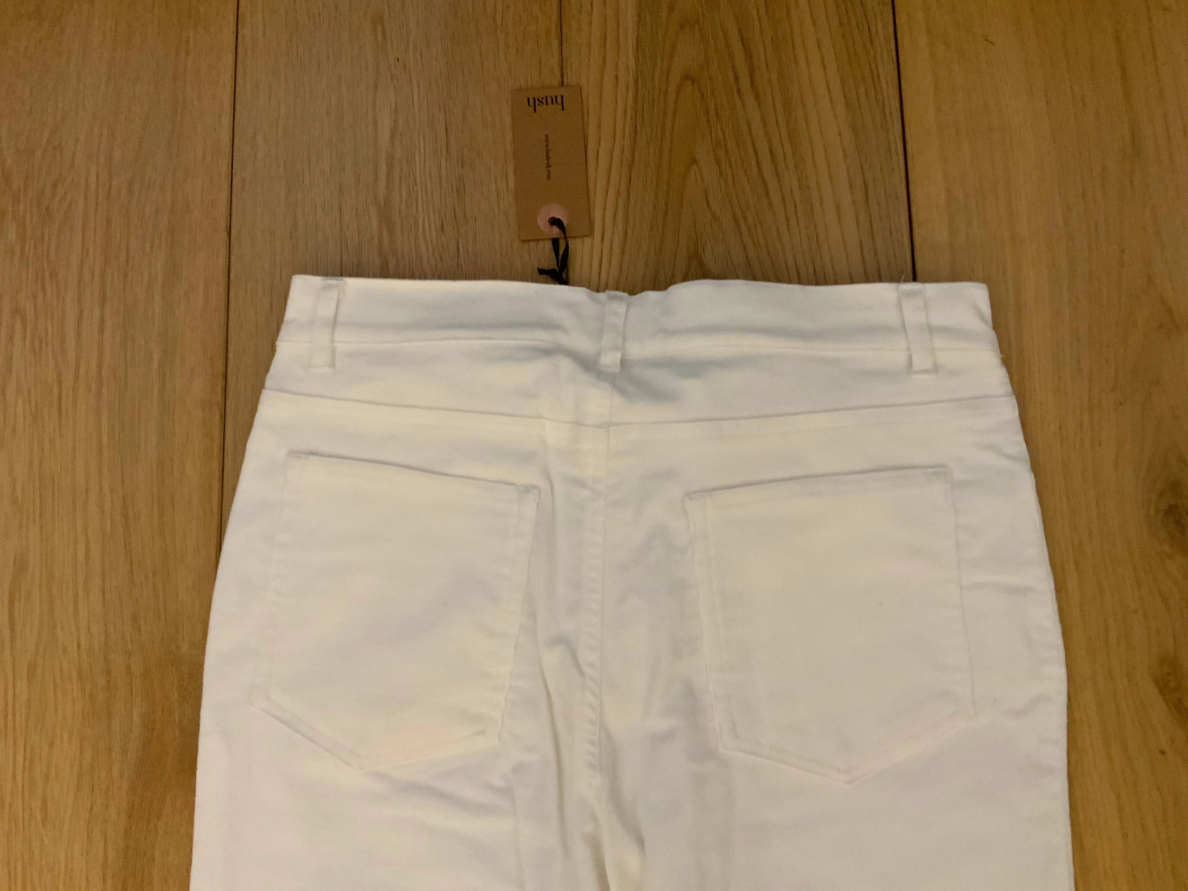 HUSH ECRU SKINNY PANTS TROUSERS SIZE UK 12 ladies