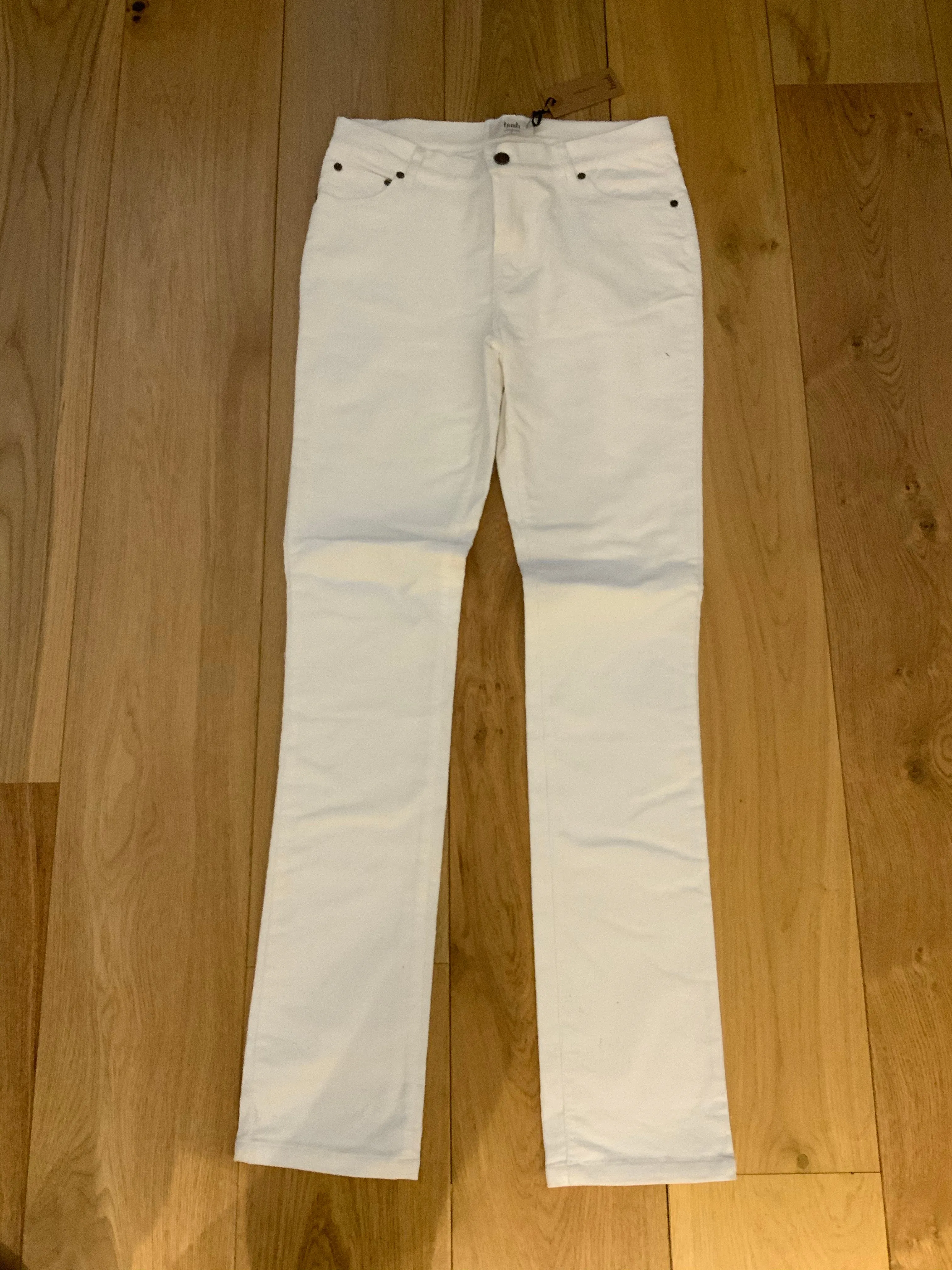 HUSH ECRU SKINNY PANTS TROUSERS SIZE UK 12 ladies