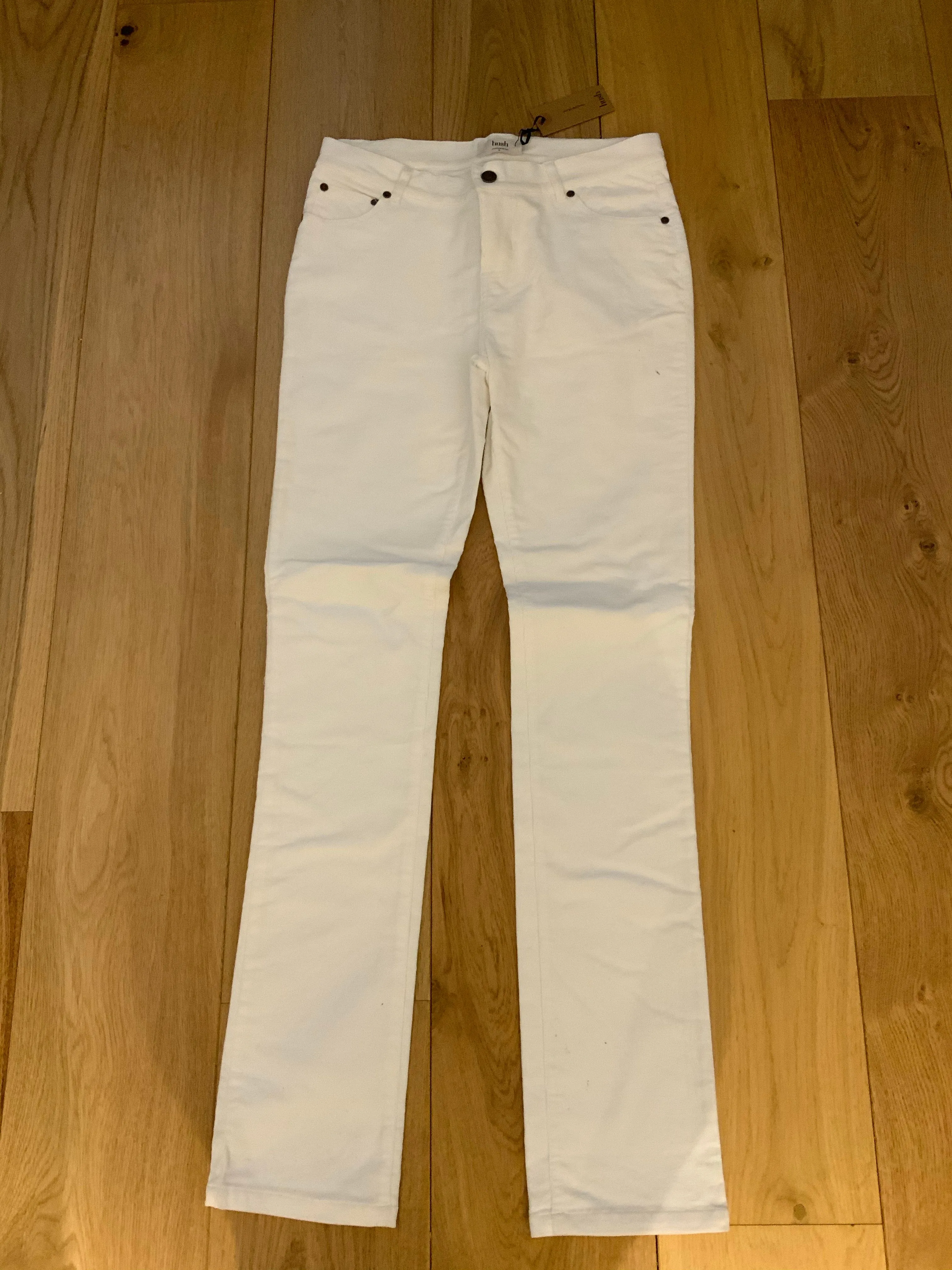 HUSH ECRU SKINNY PANTS TROUSERS SIZE UK 12 ladies