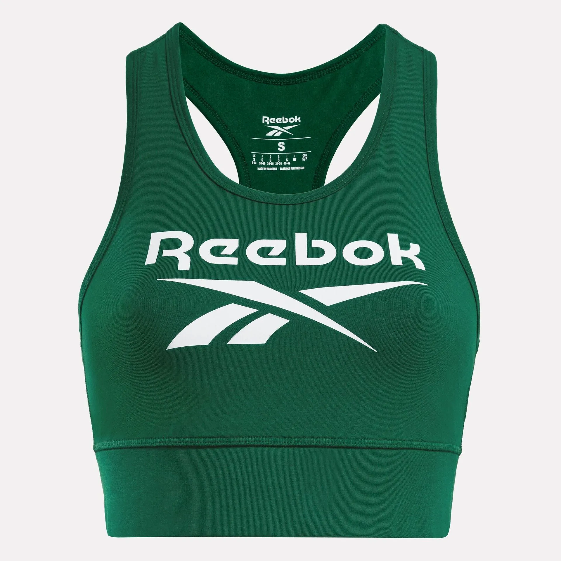 IDENTITY BIG LOGO COTTON BRALETTE - DARK GREEN