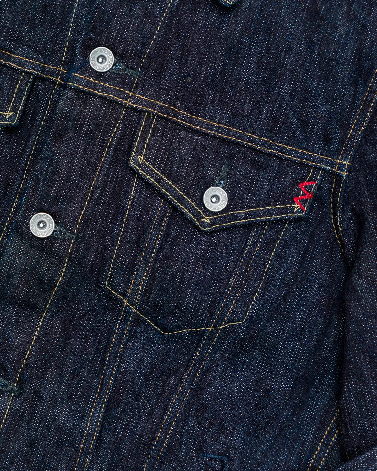IHSH-526J-SLB - 16oz Slubby Selvedge Denim Type III Jacket - Indigo