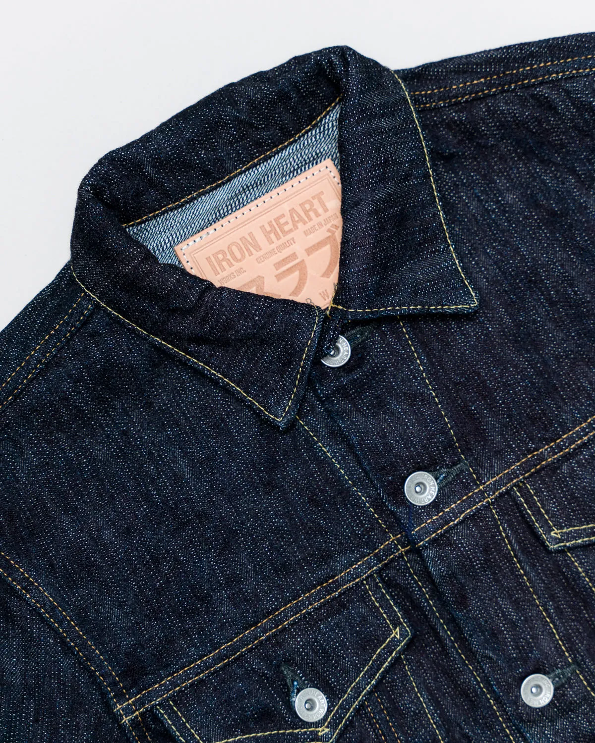 IHSH-526J-SLB - 16oz Slubby Selvedge Denim Type III Jacket - Indigo