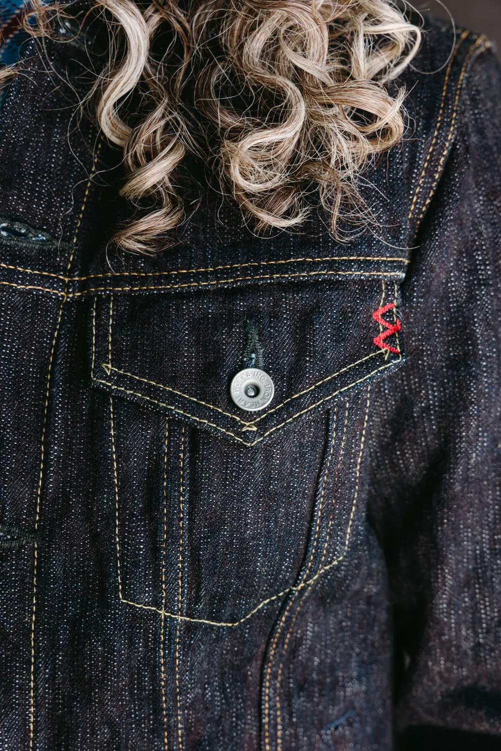 IHSH-526J-SLB - 16oz Slubby Selvedge Denim Type III Jacket - Indigo
