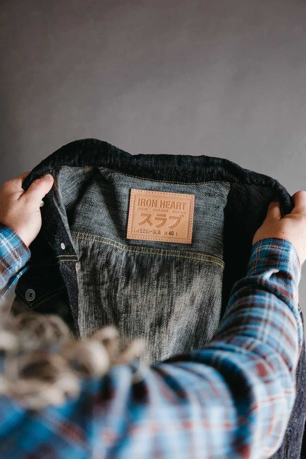 IHSH-526J-SLB - 16oz Slubby Selvedge Denim Type III Jacket - Indigo
