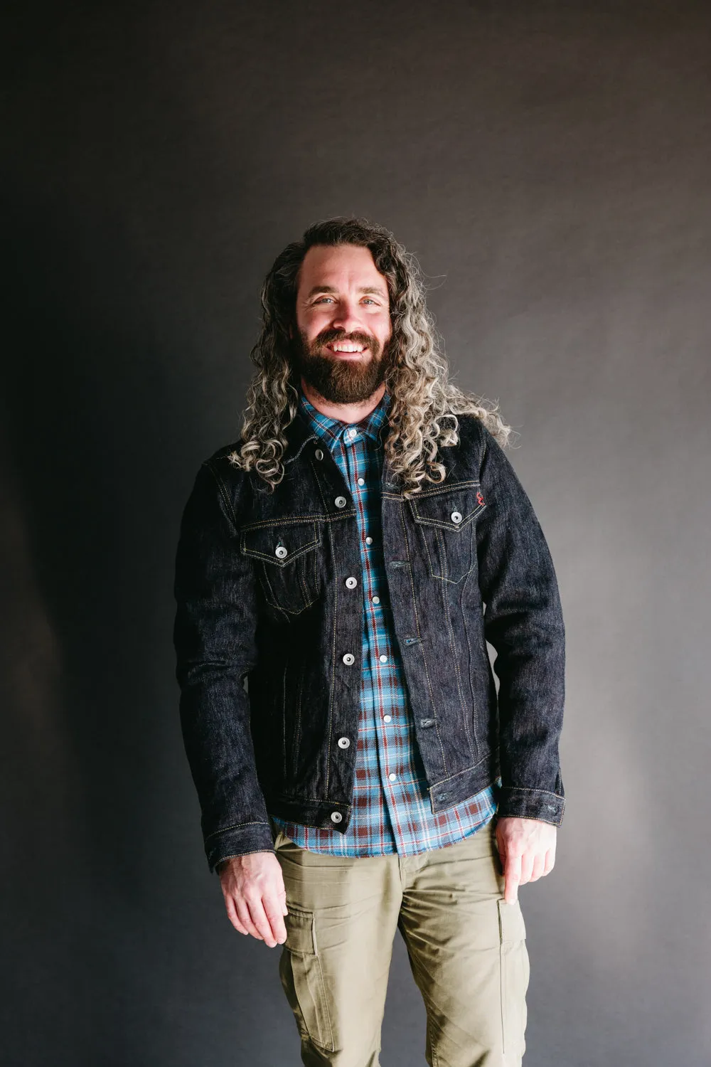 IHSH-526J-SLB - 16oz Slubby Selvedge Denim Type III Jacket - Indigo
