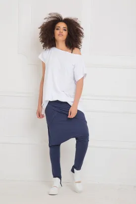 Jersey Drop Crotch Trousers - JOVANA