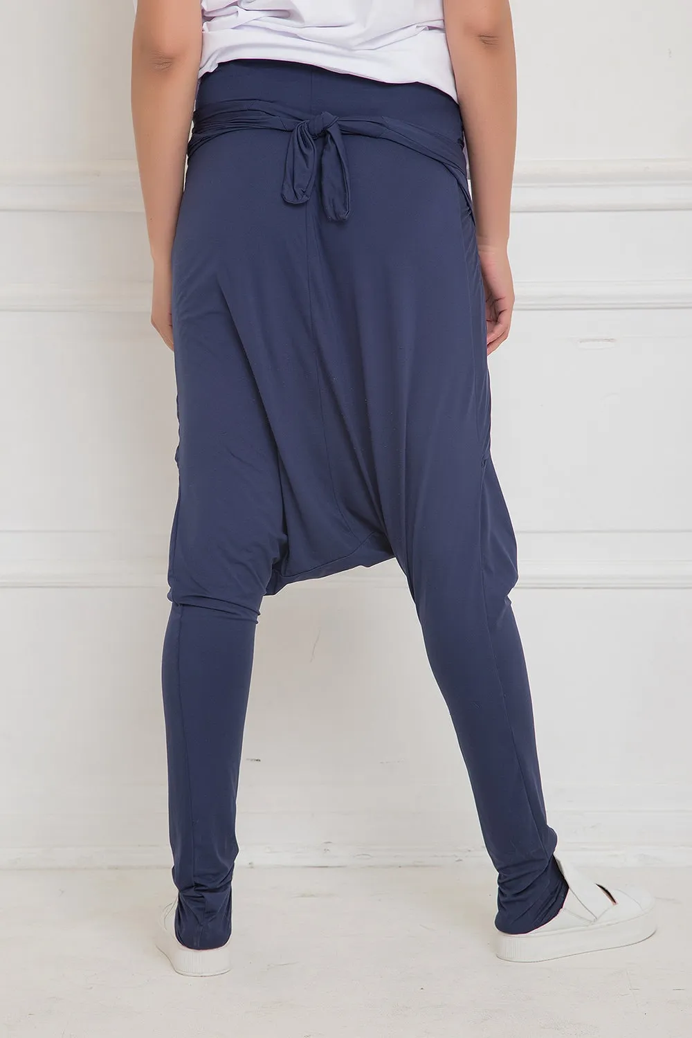 Jersey Drop Crotch Trousers - JOVANA