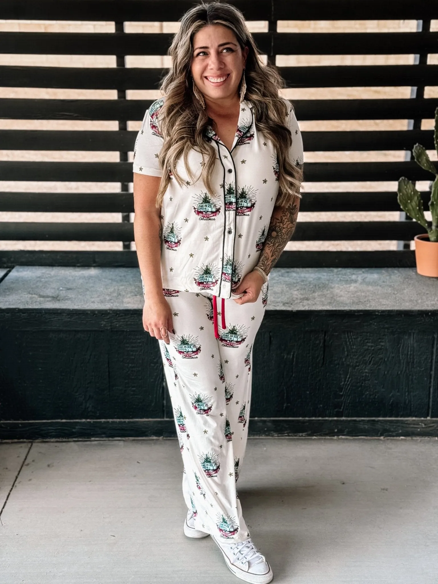 Junk Gypsy Happy Camper Pajama Loungewear Top