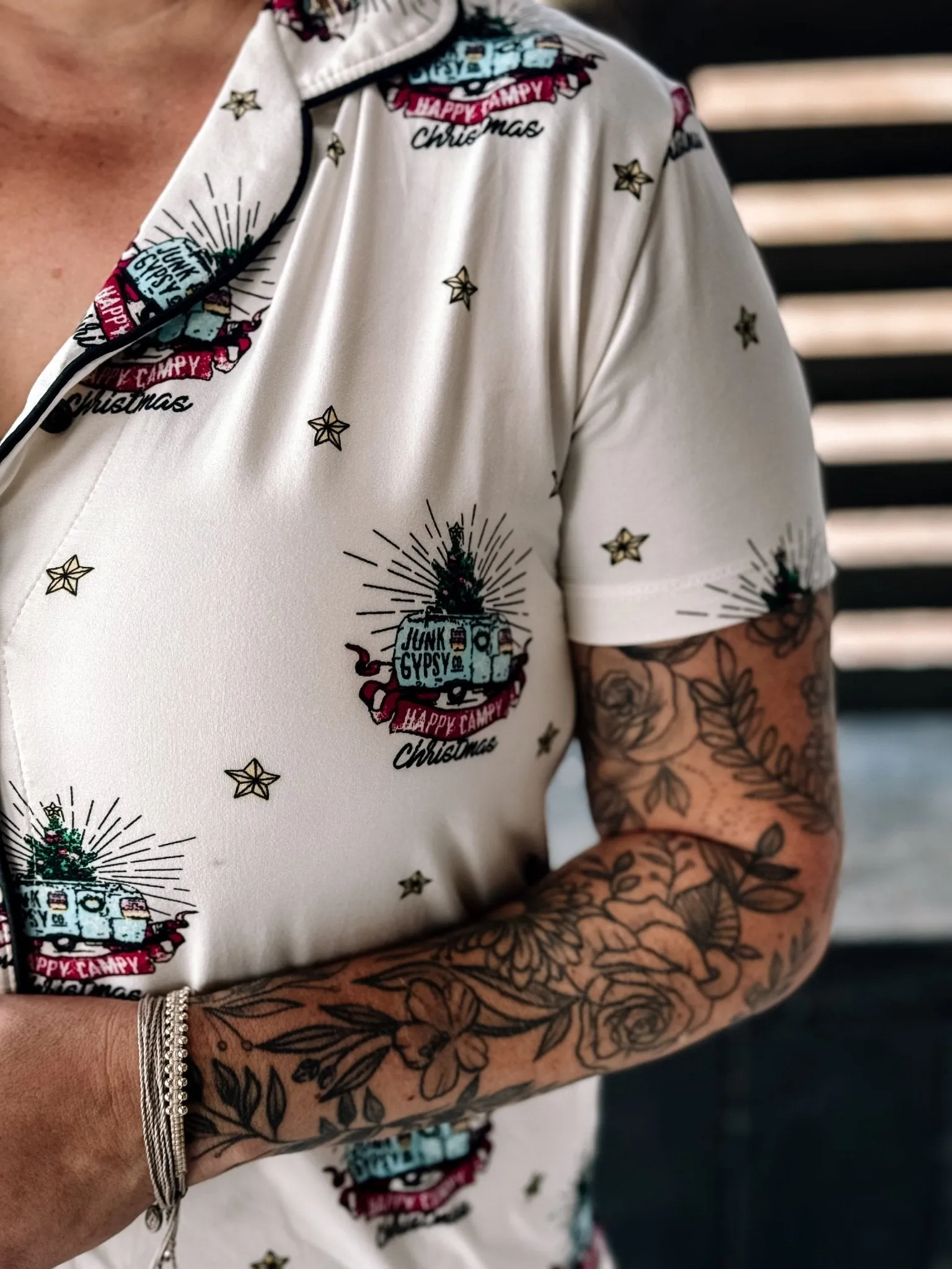 Junk Gypsy Happy Camper Pajama Loungewear Top