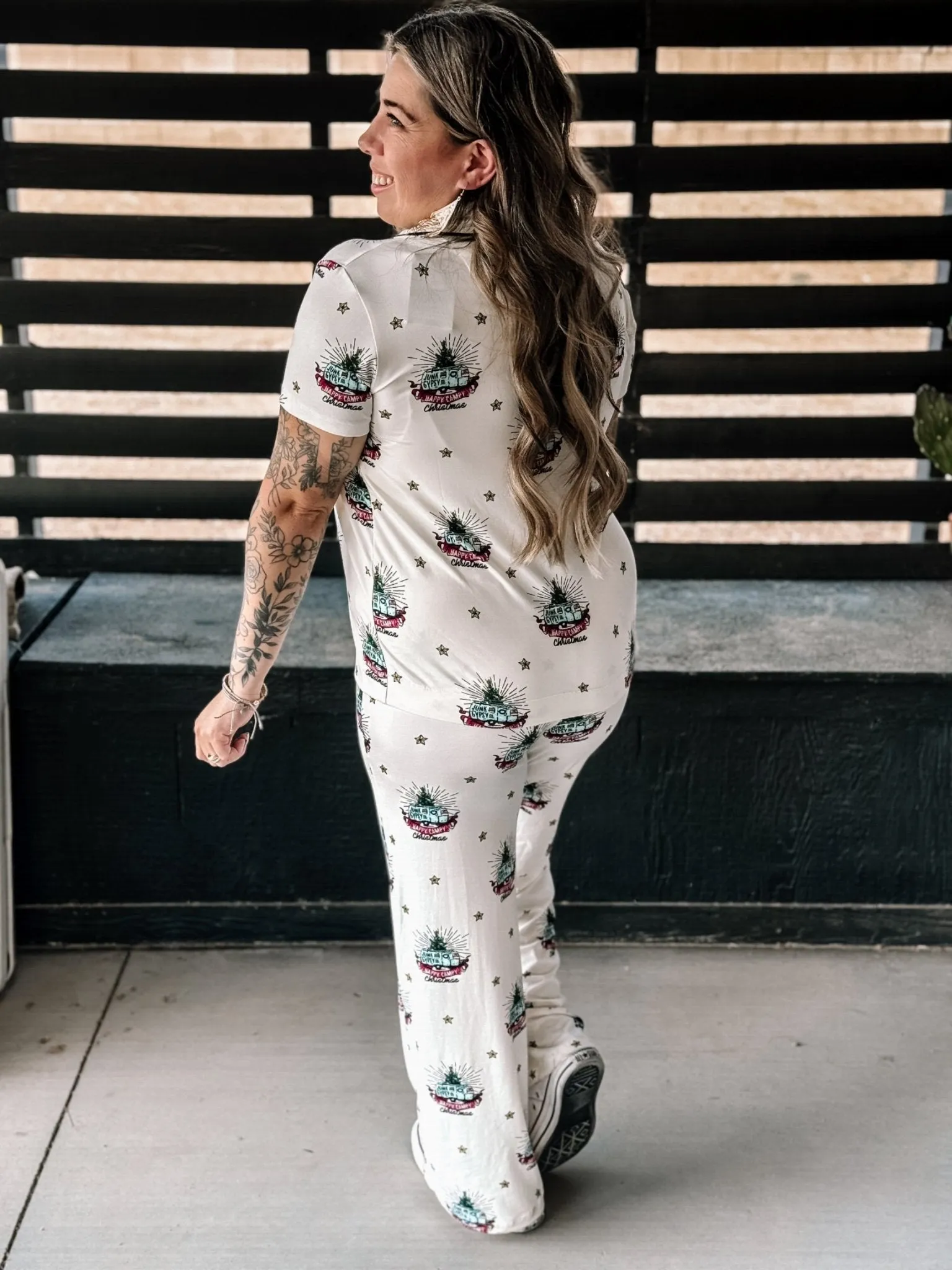 Junk Gypsy Happy Camper Pajama Loungewear Top