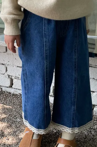 Lace Bottom Jeans
