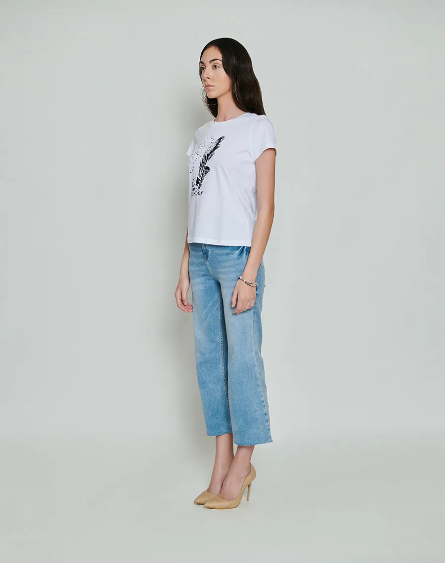 Light Blue Wide-legged Jeans