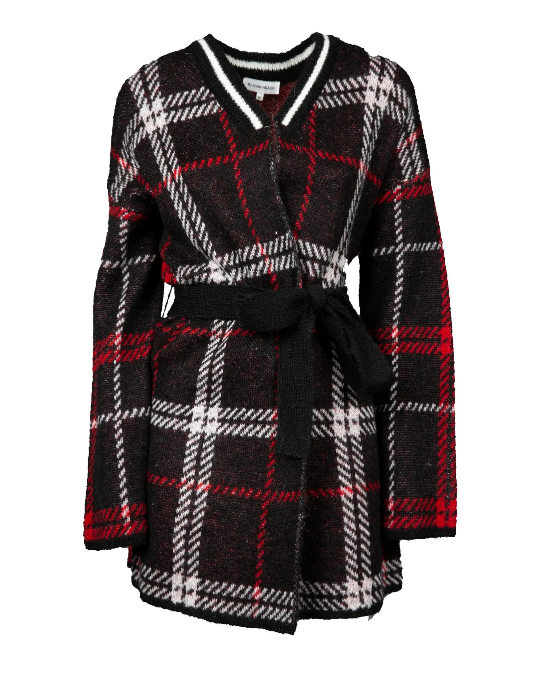 Long tartan cardigan