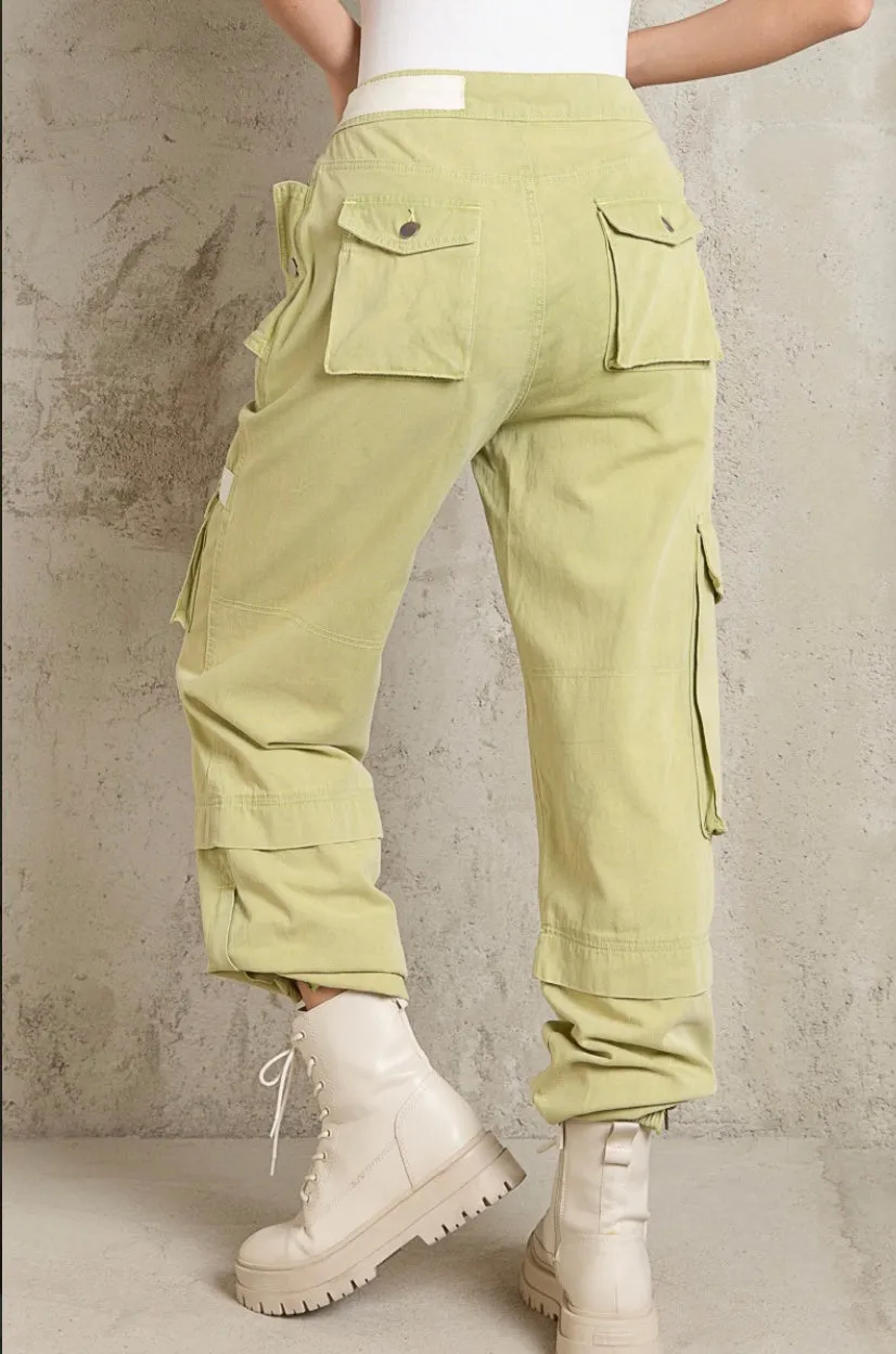 Matcha-alatte Slouchy Y2K Cargo Jogger Pants