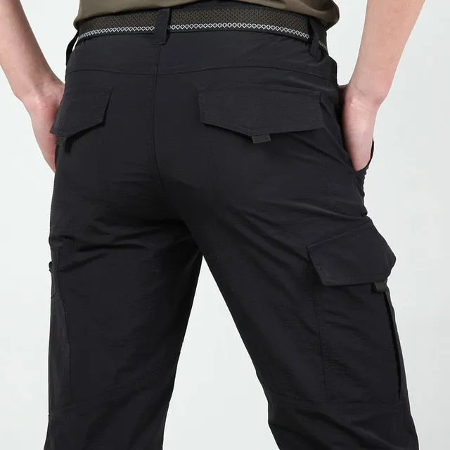 Men's Lightweight Tactical Pants Breathable Summer Casual Army Military Long Trousers Male Waterproof Quick Dry Cargo Pants