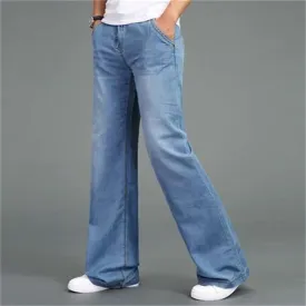 Men's Loose Straight-Leg Flared Jeans - GlamzLife
