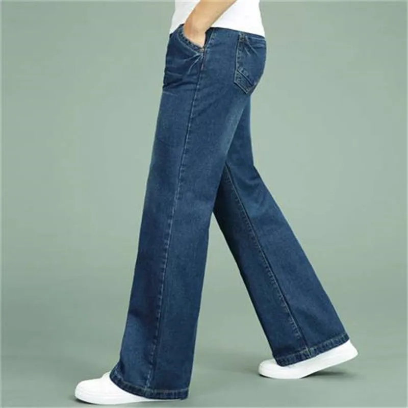 Men's Loose Straight-Leg Flared Jeans - GlamzLife