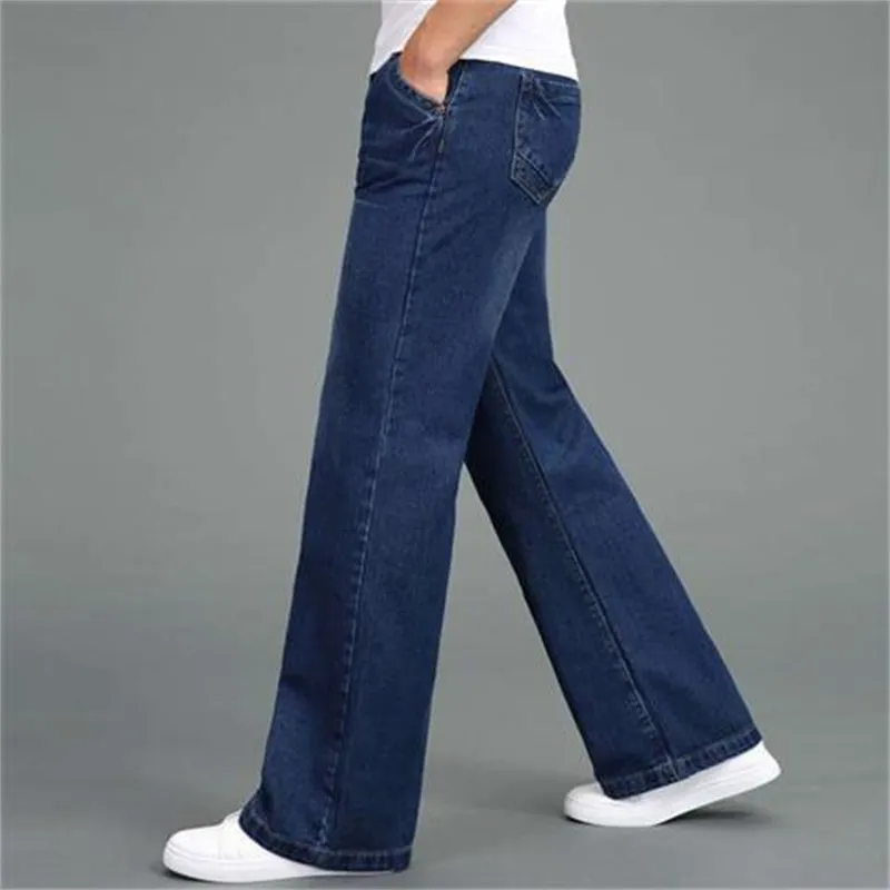 Men's Loose Straight-Leg Flared Jeans - GlamzLife