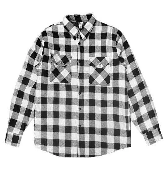 Mens Plaid Quilted Padded Flannel 4 Color Options