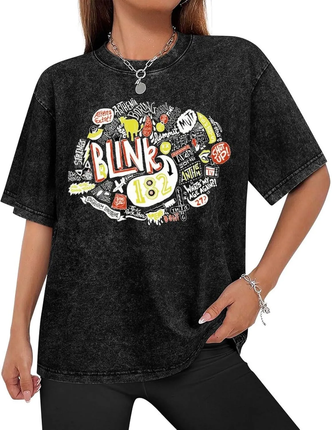 Men's Shirt,Retro Vintage Crewneck Washed Short-Sleeve T Shirts for Women's