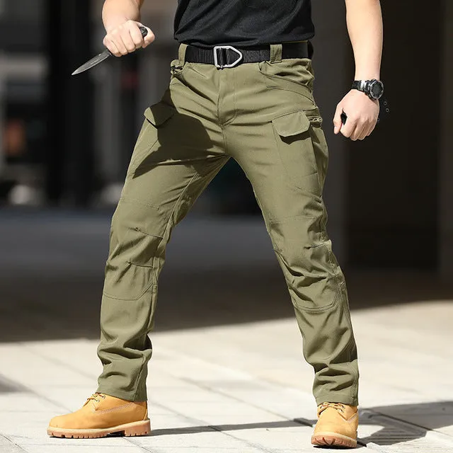 Multi Pocket Elastic Cargo Pants