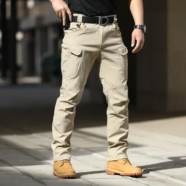 Multi Pocket Elastic Cargo Pants