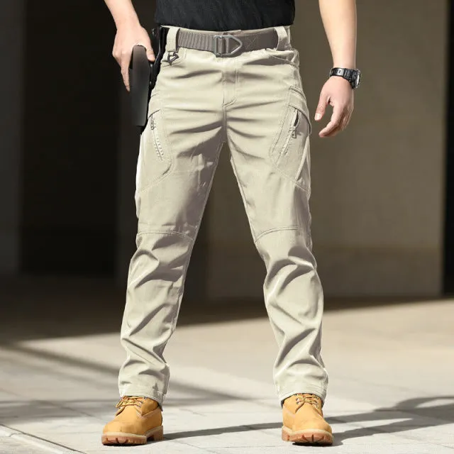 Multi Pocket Elastic Cargo Pants