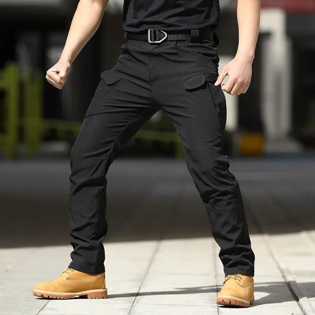 Multi Pocket Elastic Cargo Pants