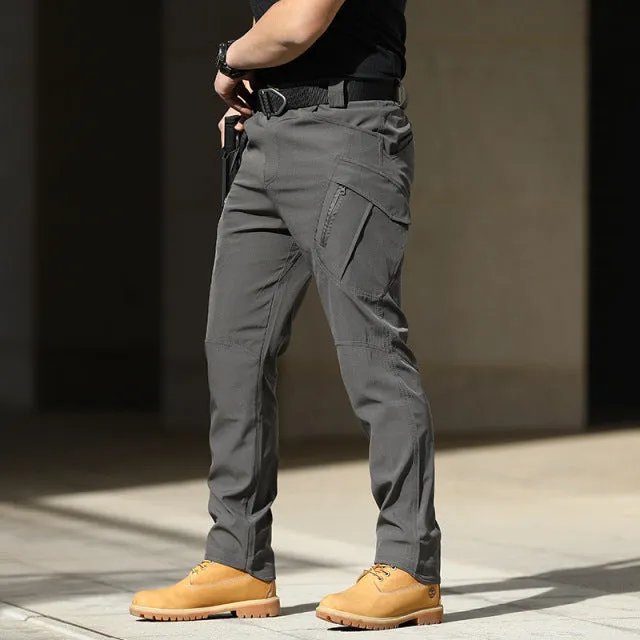 Multi Pocket Elastic Cargo Pants