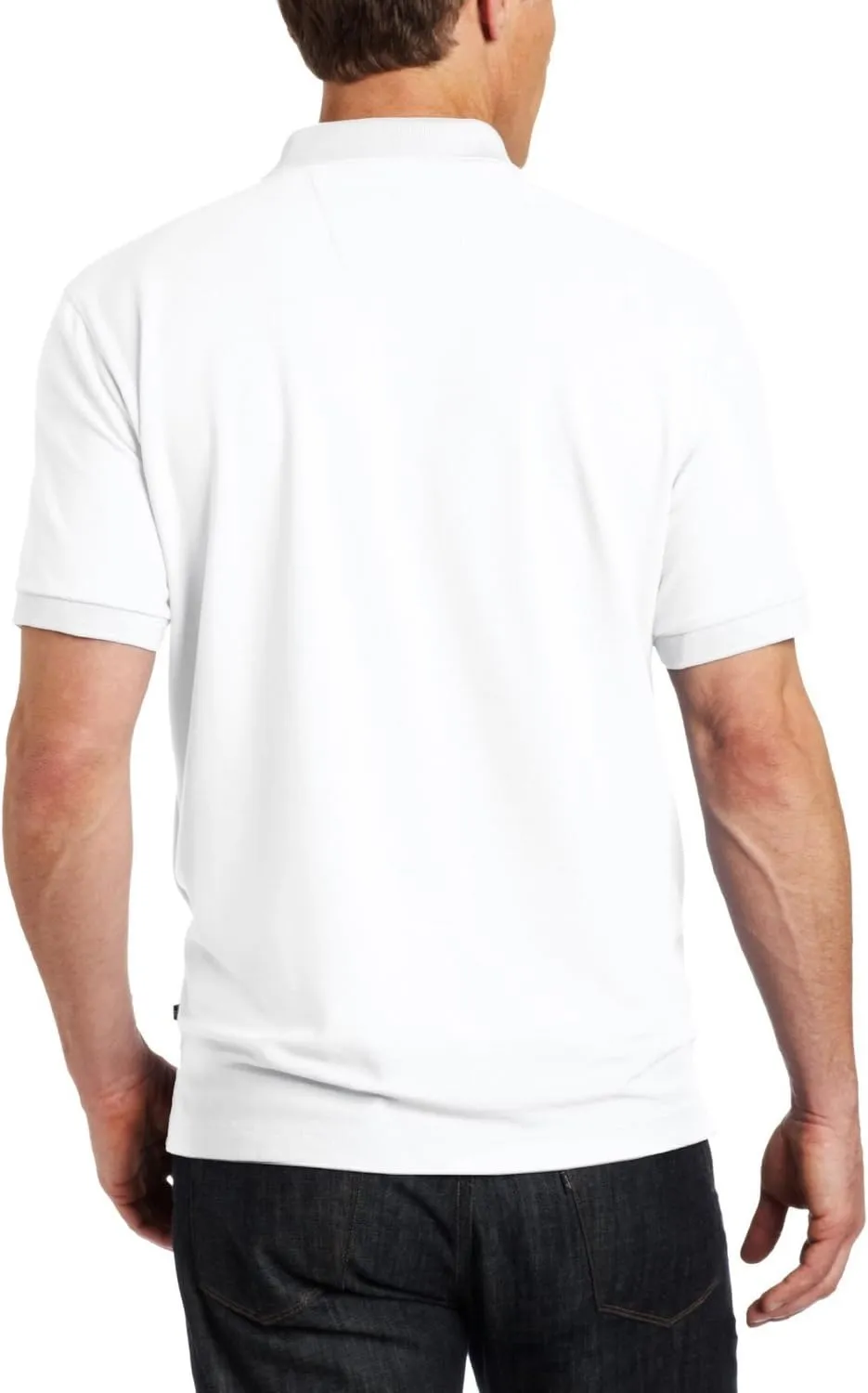 Nautica Men's Short Sleeve Solid Cotton Pique Polo Shirt