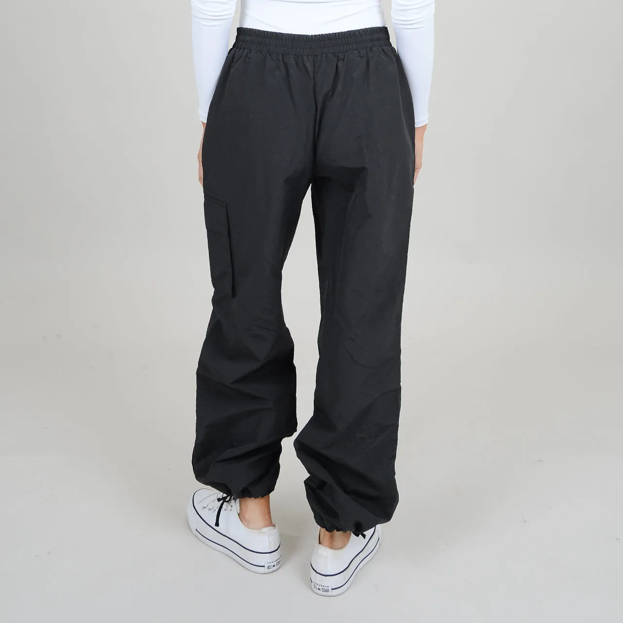 RD STYLE WOMEN'S STACIA NYLON CARGO POCKET PANT-BLACK, DUNE