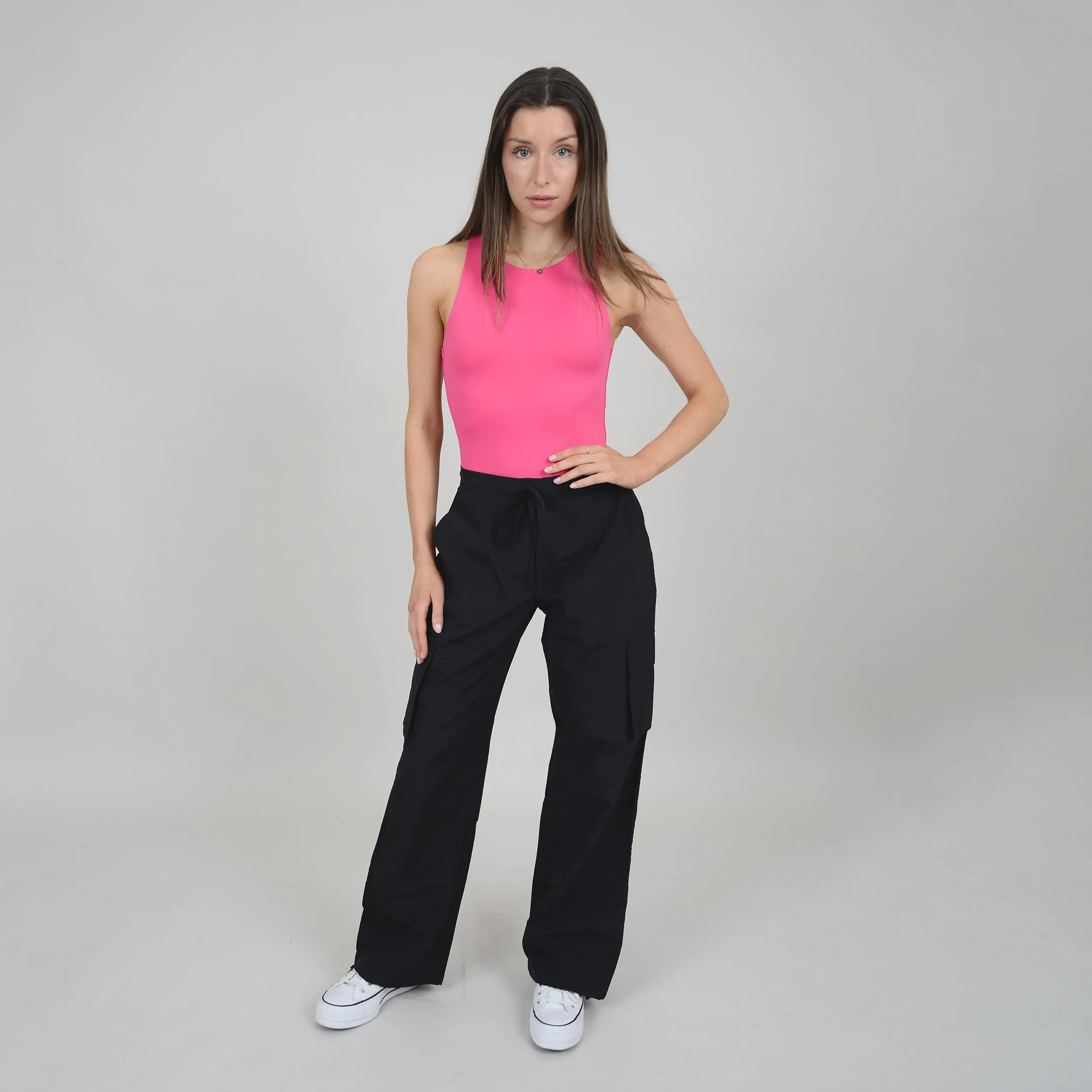 RD STYLE WOMEN'S STACIA NYLON CARGO POCKET PANT-BLACK, DUNE