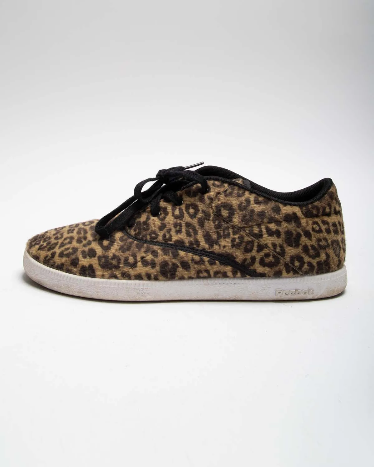 Reebok leopard print skate style trainer