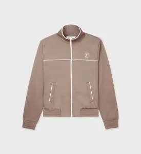 Runner Track Jacket - Espresso/White