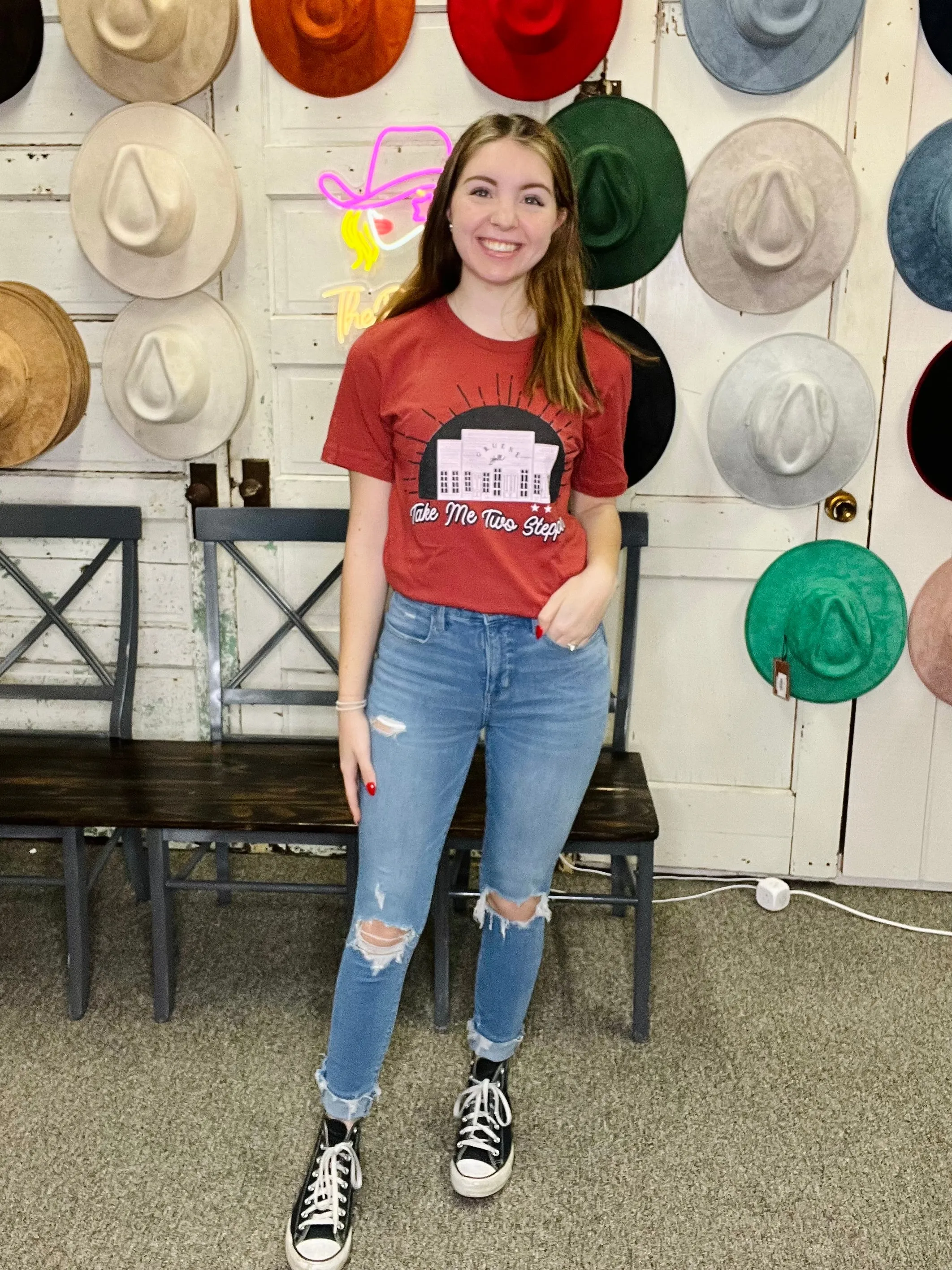 Take me two stepping tee
