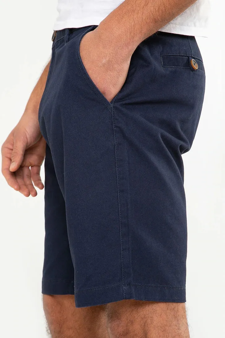 Threadbare Southsea Cotton Chino Shorts Navy - 856