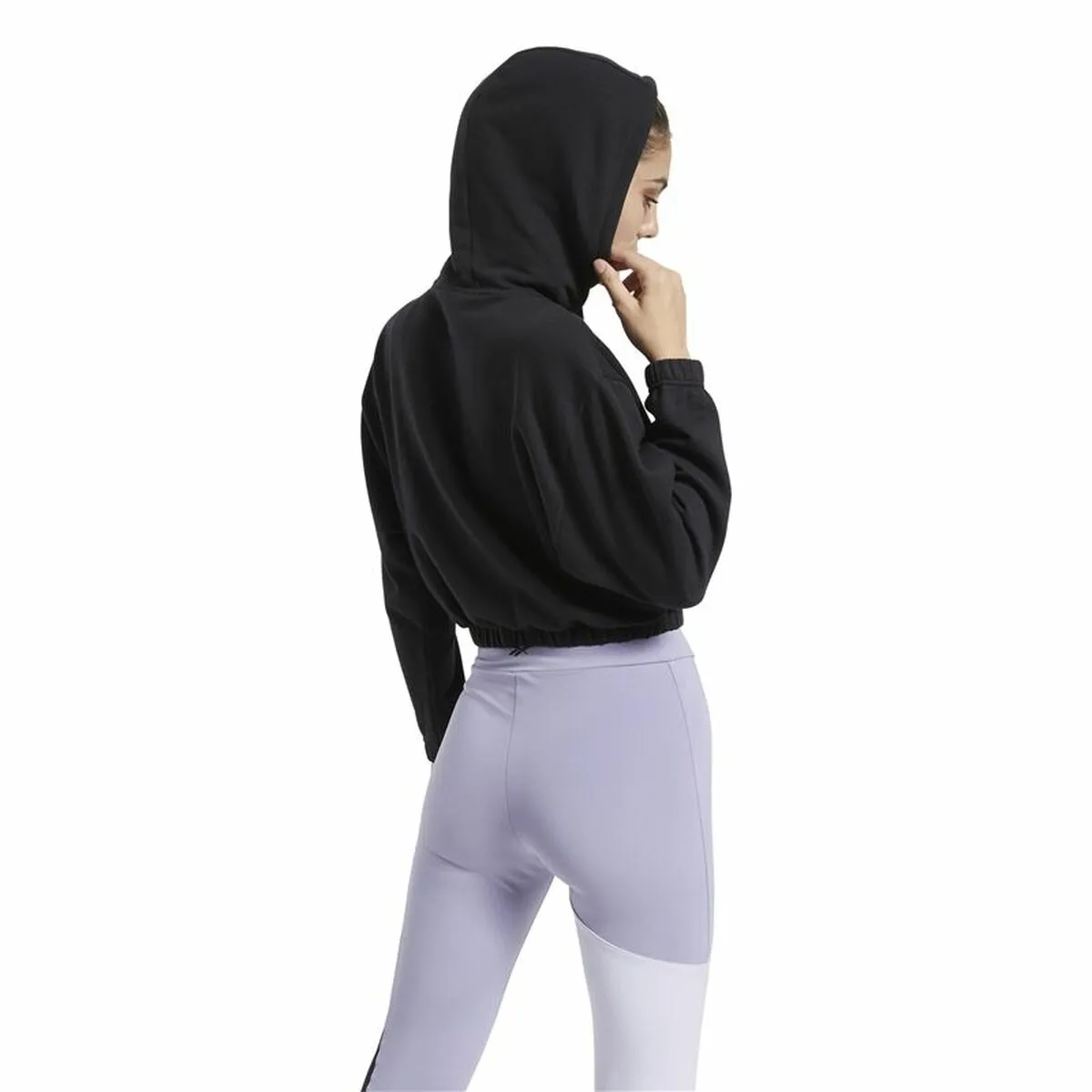 Women’S Hoodie Reebok Sportswear Cropped Black