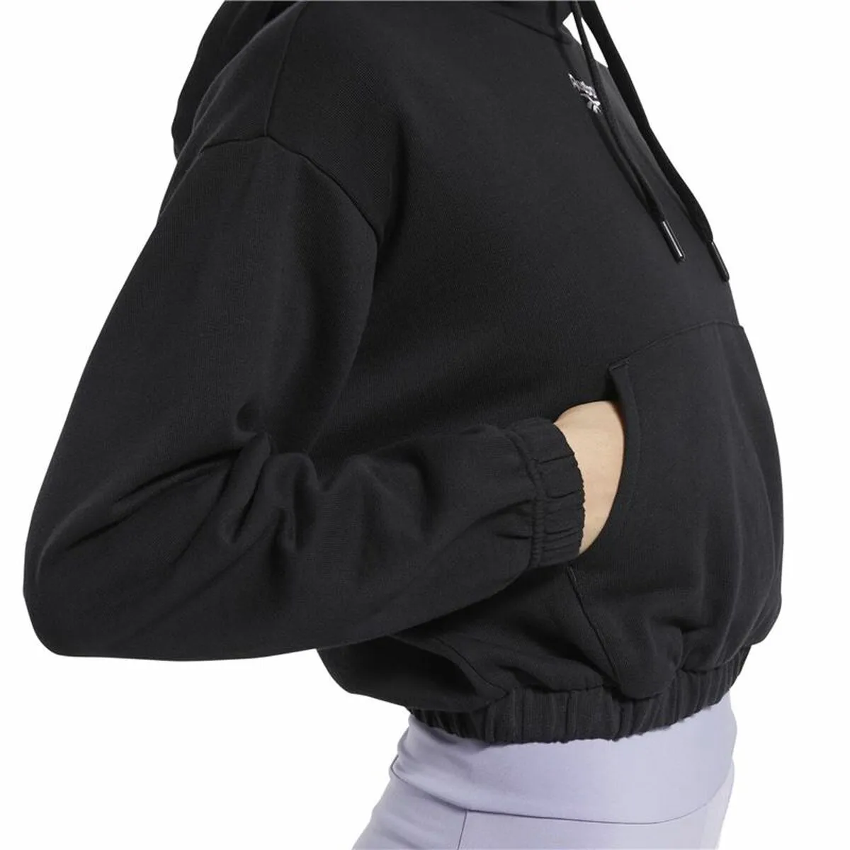 Women’S Hoodie Reebok Sportswear Cropped Black