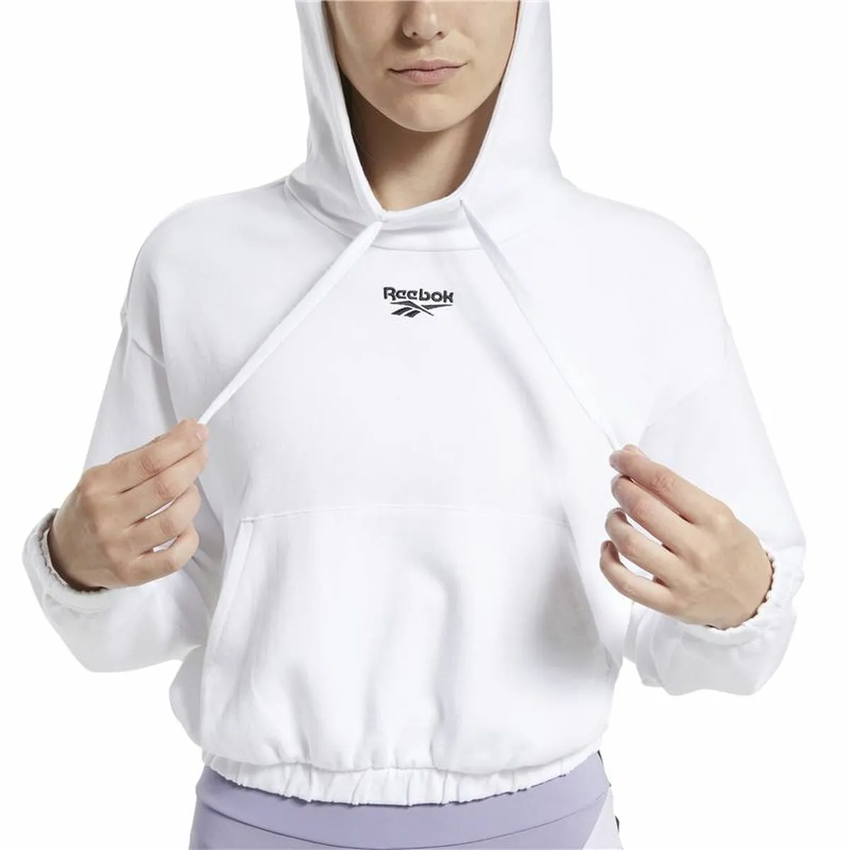 Women’s Hoodie Reebok Sportswear Cropped White