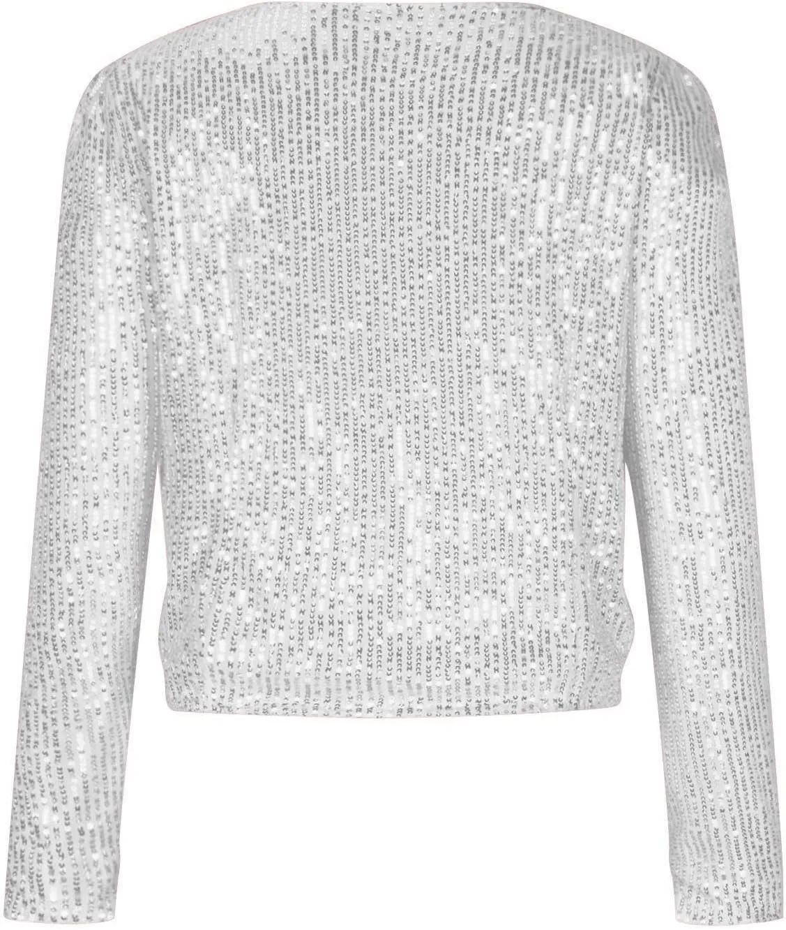 Womens Sequin Blazer Jacket Casual Long Sleeve Open Front Zip Up Sparkle Bomber Jackets for Evening Party