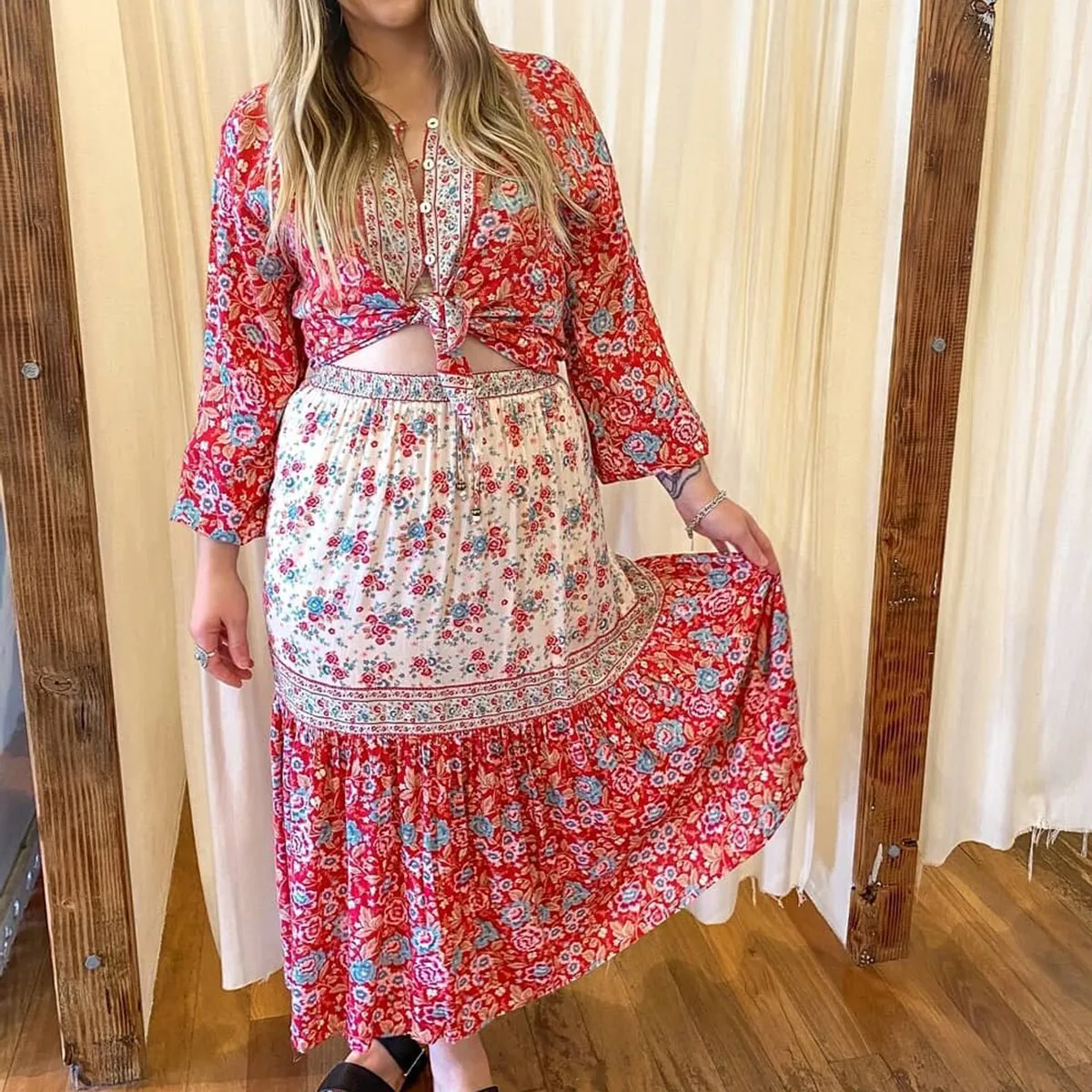 Womens Summer Boho Tops 2022 Spring Summer Women Blouse Shirts Long Sleeve Tops